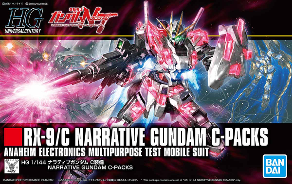 Bandai HGUC #222 1/144 RX-9/C Narrative Gundam C-Packs