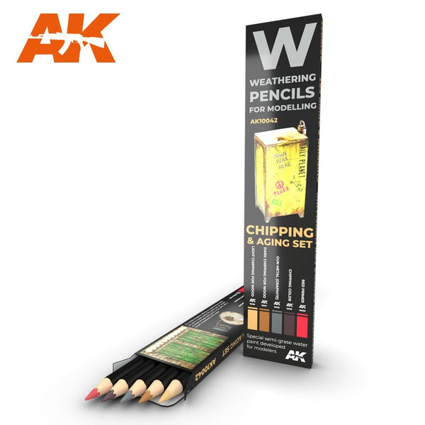 AK-INTERACTIVE - Weathering Pencils: Chipping & Aging Set (5 Colors)