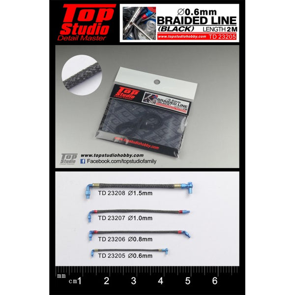 Top Studio 0.6mm braided line(black) TD23205