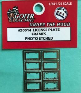 GOFER RACING 1/24-1/25 Photo-Etch License Plate Frames (4 different)