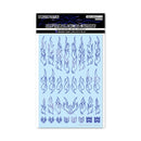 HiQ Parts Fire Tribal Decal Outline Metallic Violet Color (1 Sheet)