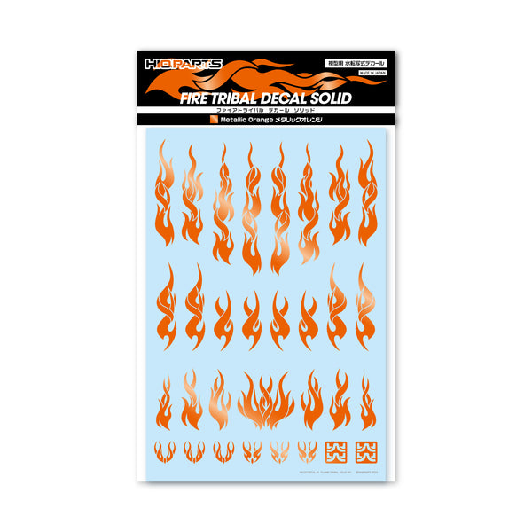 HiQ Parts Fire Tribal Decal Solid Metallic Orange Color (1 Sheet)