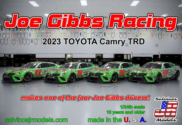 SALVINOS JR MODELS 1/24 Joe Gibbs Racing Multi Drivers 2023 NASCAR Toyota Camry TRD Race Car (Interstate Batteries) (Ltd Prod)