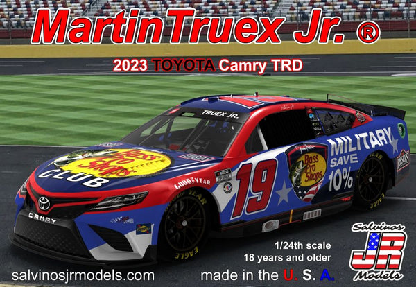 SALVINOS JR MODELS 1/24 Martin Truex Jr 2023 NASCAR Toyota Camry TRD Race Car (Club Patriotic) (Ltd Prod)