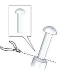 Adlers Nest Rivet Head 0.4mm, SS, Nickel Silver (30 pcs)