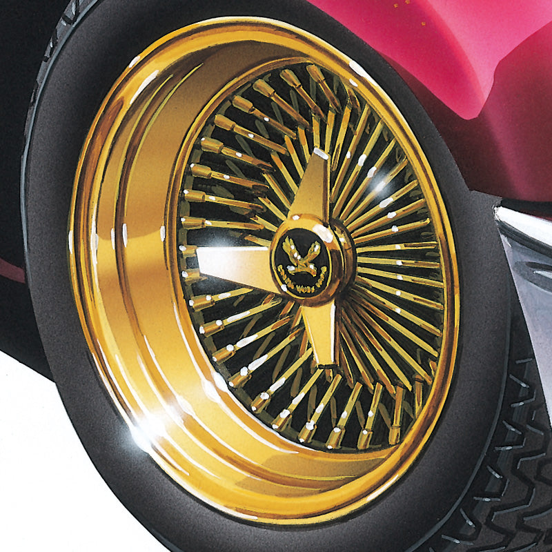 Aoshima 1/24 Wire Wheel Gold Plated 13 Inch Tire & Wheel Set