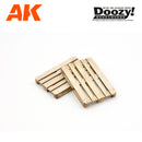 Doozy 1/24 Wooden Euro Pallet, 5 Units