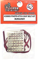GOFER RACING Photo-Etch Burgundy Seatbelt