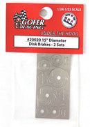 Gofer Racing 1/24-1/25 15" Dia. Photo-Etch Disk Brakes (2 Sets)