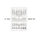 HiQ Parts Fire Tribal Decal Outline Metallic Orange Color (1 Sheet)