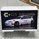 Model car kit box for a Honda Civic with C1 Models branding on a grid background