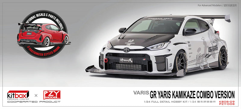 PRE ORDER PZY & KitBox Models - 1/24 VARIS GR YARIS KAMIKAZE COMBO VERSION