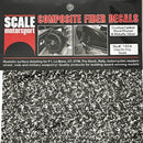 Scale Motorsport 1/24 Crushed Carbon Fiber Pewter Metallic Grey MODEL CAR WATERSLIDE DECAL 1924