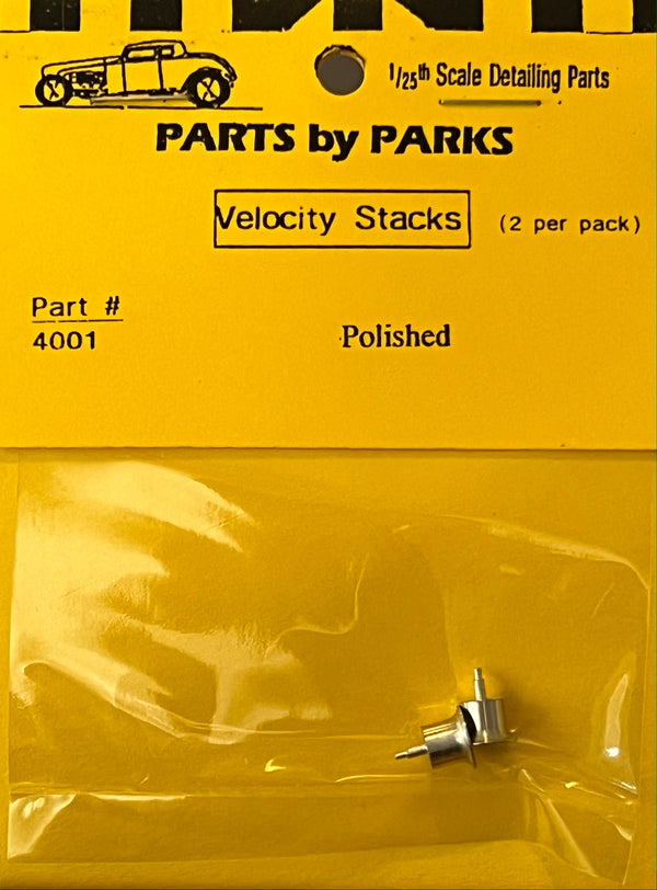 PARTS BY PARKS PBP-4001 Velocity Stacks Polished Aluminum