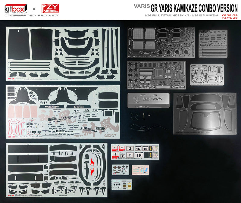PRE ORDER PZY & KitBox Models - 1/24 VARIS GR YARIS KAMIKAZE COMBO VERSION
