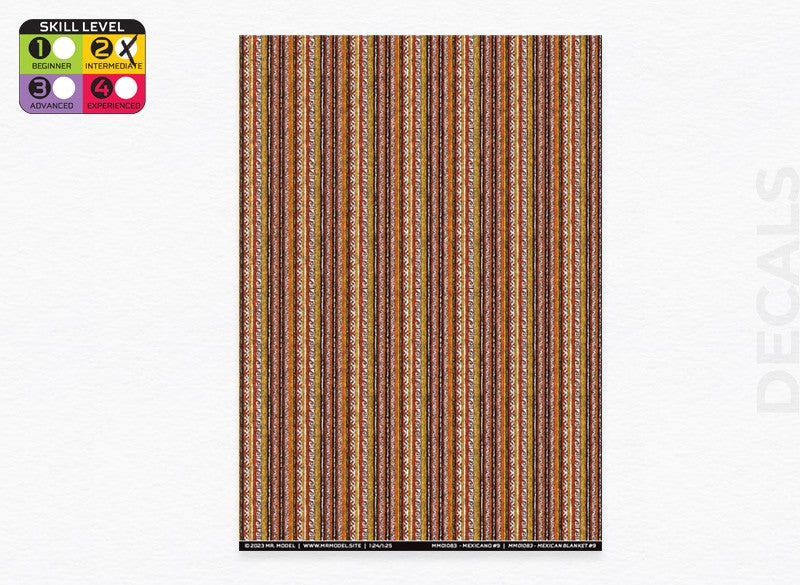 Mr. Model MM01083 - Mexican Blanket Decal 9 pattern
