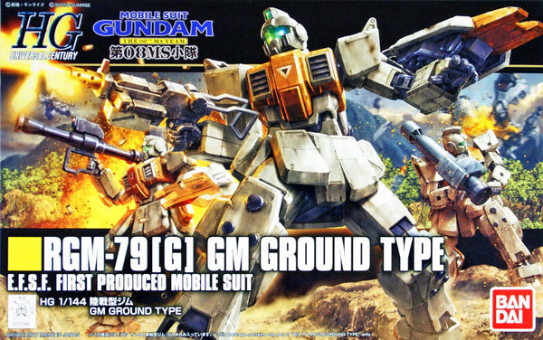 BANDAI Hguc 202 Gundam Gm Ground Type 1/144