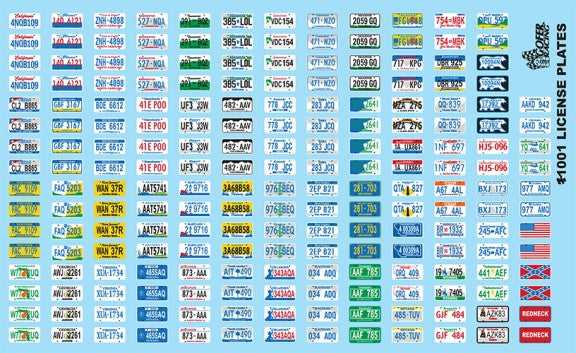 GOFER RACING 1/24-1/25 License Plates