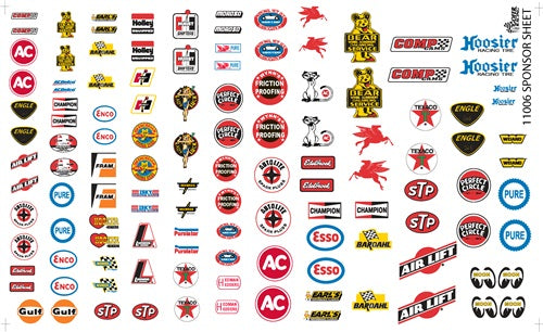 GOFER RACING 1/24-1/25 Manufacturer Sponsor Logos #1 Decal