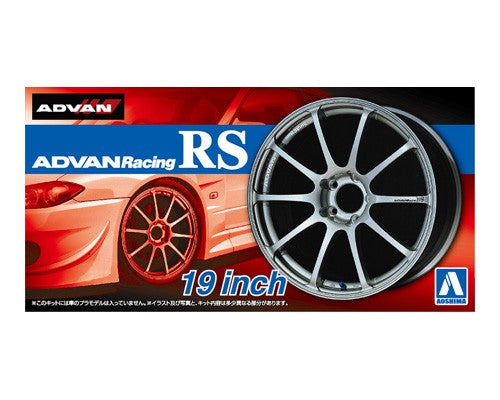 Aoshima 1/24 ADVAN RACING RS 19" Tire & Wheel Set