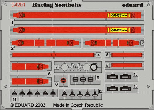 EDUARD - 1/24 Racing Car Seatbelts- Sabelt 6-Points Red (Painted)