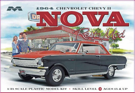 Moebius Models 1/25 1964 Chevy II Nova Resto Mod Car