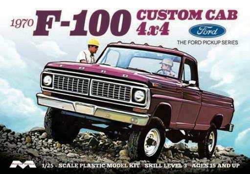 Moebius Models 1/25 1970 Ford F100 Custom Cab 4x4 Pickup Truck