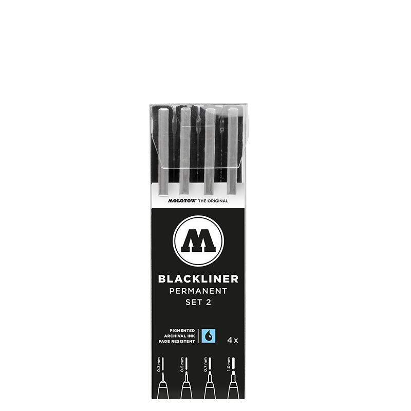 Molotow - Blackliner Pen 4pc Set