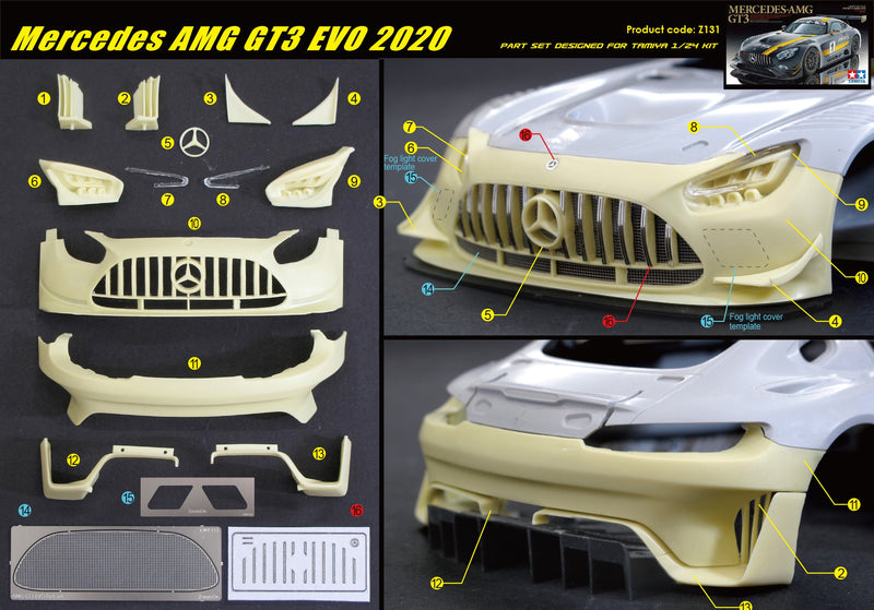 ZoomOn Z131 Mercedes AMG GT3 EVO 2020 part set