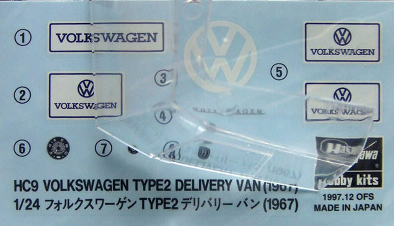 Hasegawa 1/24 Volkswagen Type 2 Delivery Van '1967'