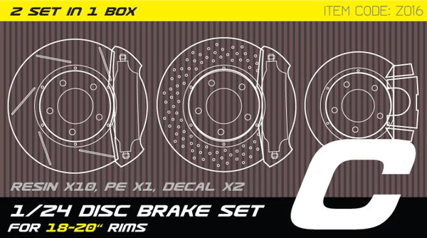 ZoomOn Z016 1/24 Disc brake set C for 18-21'' rims