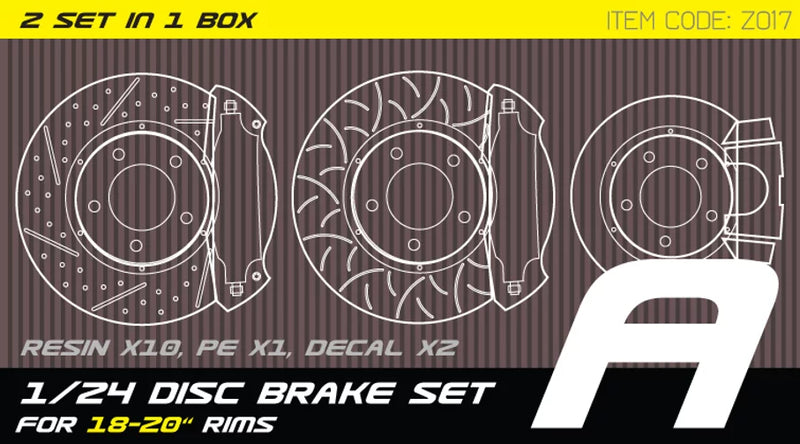 ZoomOn Z017 1/24 Disc brake set A for 18-21'' rims
