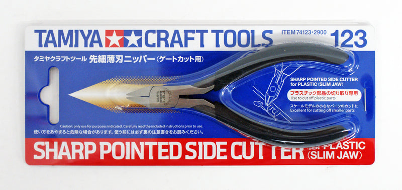 Tamiya 74123 Sharp Pointed Side Slim Jaw Cutter for Plastic