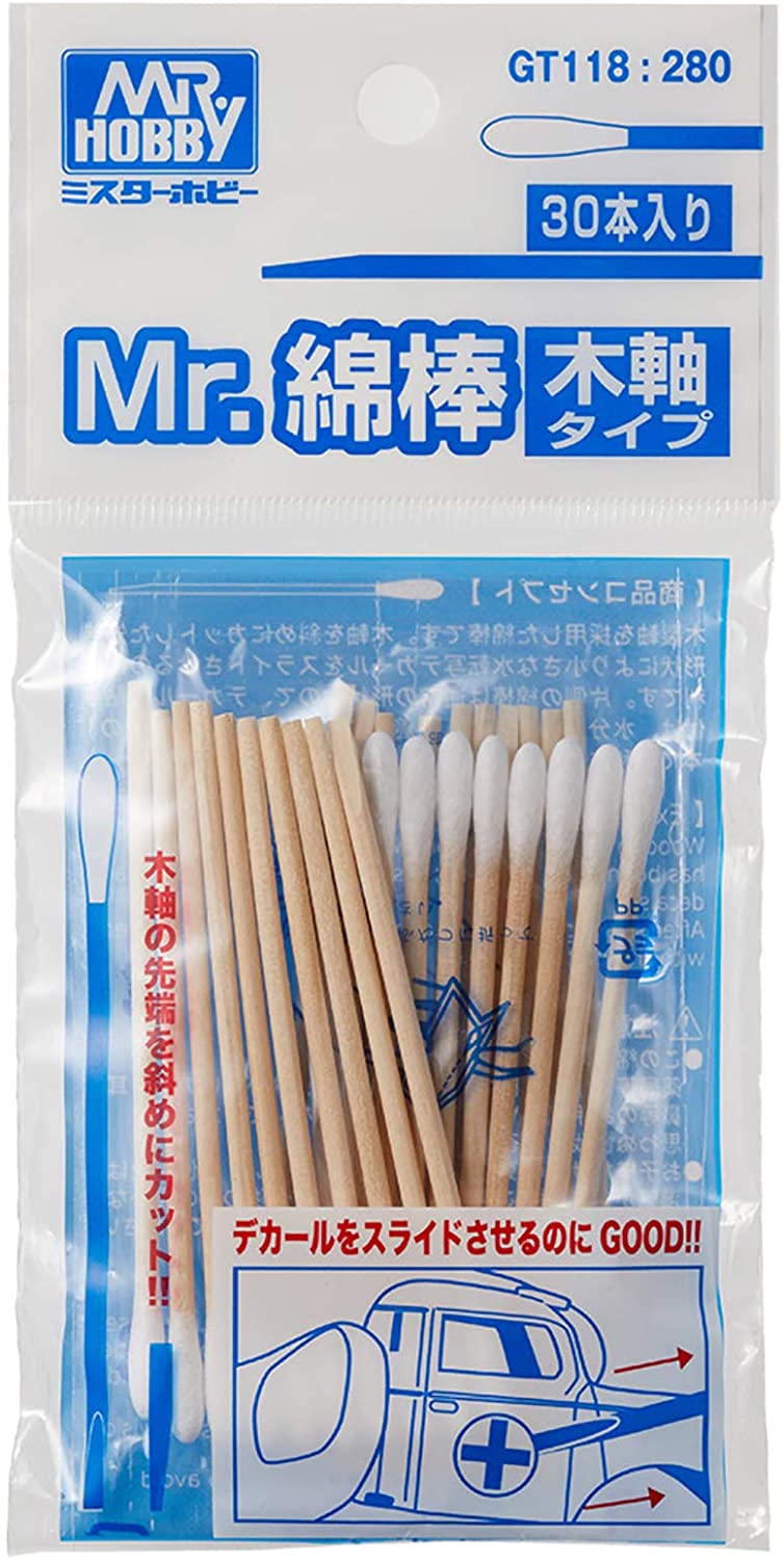 Mr. Hobby Mr. Cotton Swab Wooden Stick Type (30pc)
