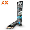 AK-INTERACTIVE - Weathering Pencils: Grey & Blue Shading & Effects Set (5 Colors)