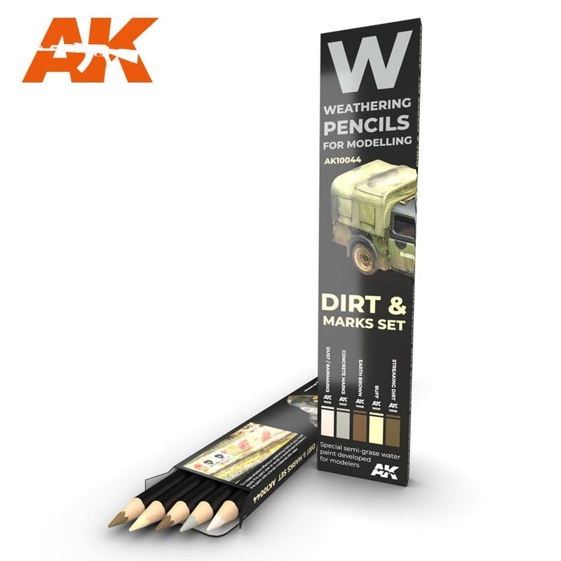 AK-INTERACTIVE - Weathering Pencils: Dirt Marks Set (5 Colors)