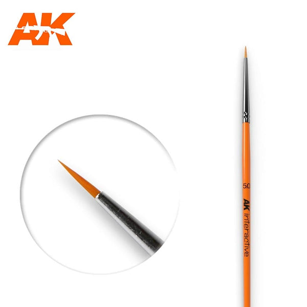AK-INTERACTIVE - 5/0 Size Synthetic Round Brush