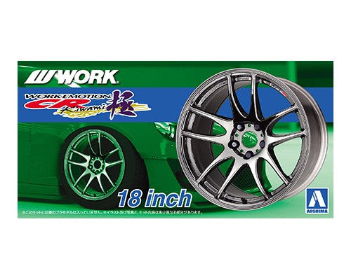 Aoshima 1/24 WORK EMOTION CR KIWAMI 18inch Tire & Wheel Set