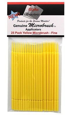 Alpha Abrasives MicroBrush Yellow: Fine Applicator (25/pk)