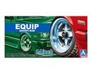 Aoshima 1/24 EQUIP SHORT-RIM 14" Tire & Wheel Set
