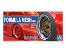 Aoshima 1/24 FORMULA-MESH(4H) 14" Tire & Wheel Set