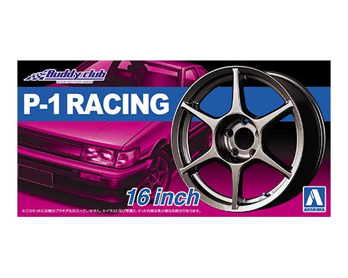 Aoshima 1/24 Buddy Club P-1 Racing 16" Tire & Wheel Set