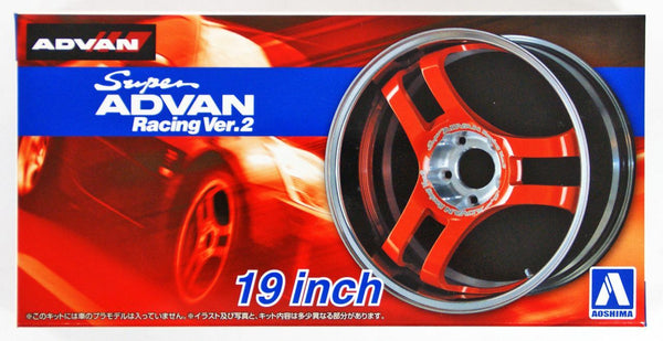 Aoshima 1/24 SUPER ADVAN RACING Ver.2 19inch Tire & Wheel Set