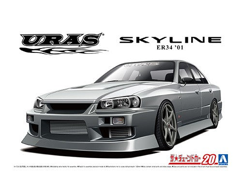 Aoshima 1/24 Uras ER34 Skyline 25GT- T '01 Nissan