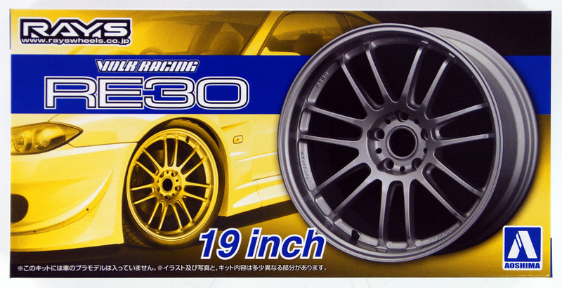 Aoshima 1/24 VOLK RACING RE30 19inch Tire & Wheel Set