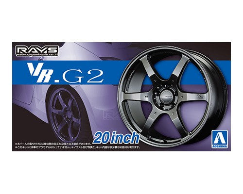 Aoshima 1/24 VOLK RACING VR.G2 20inch Tire & Wheel Set