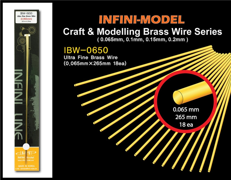 Infini Model - Ultra Fine Brass Wire (0.065mm)