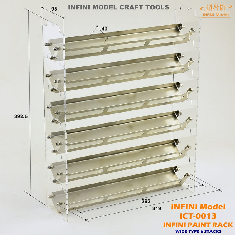 Infini Model ICT-0013 Paint Rack Wide 6 stacks (For Mr. Hobby, IPP)