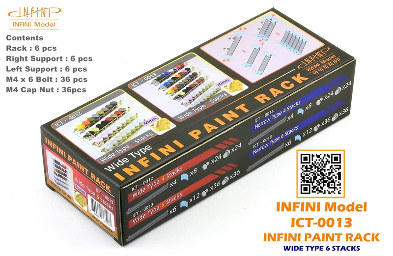 Infini Model ICT-0013 Paint Rack Wide 6 stacks (For Mr. Hobby, IPP)