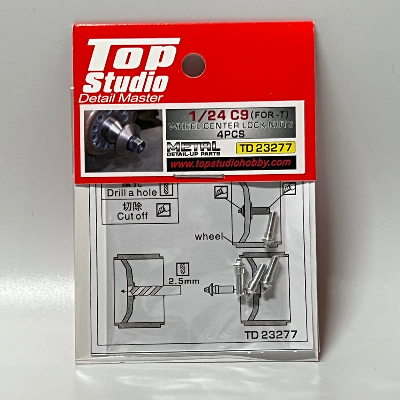 Top Studio 1/24 C9 (For T) Wheel Center Lock Nuts TD23277